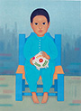 Mexican Children by Gustavo Montoya. Serigraphs. Alcancía