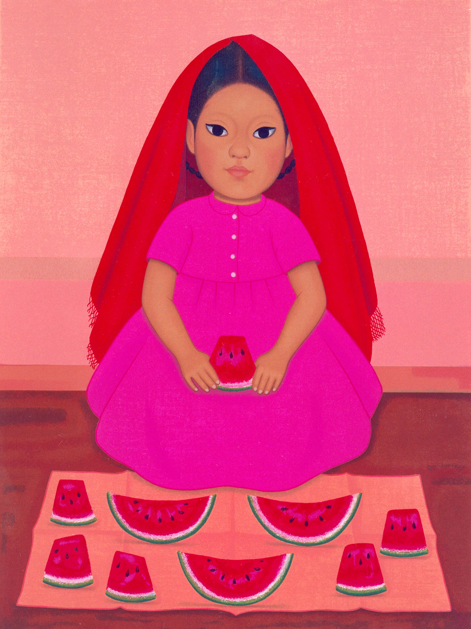 Mexican Children by Gustavo Montoya. Serigraphs. Sandías