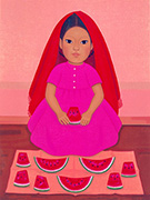 Mexican Children by Gustavo Montoya. Serigraphs. Sandías